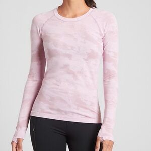 Athleta Momentum Pink Camo Long Sleeve